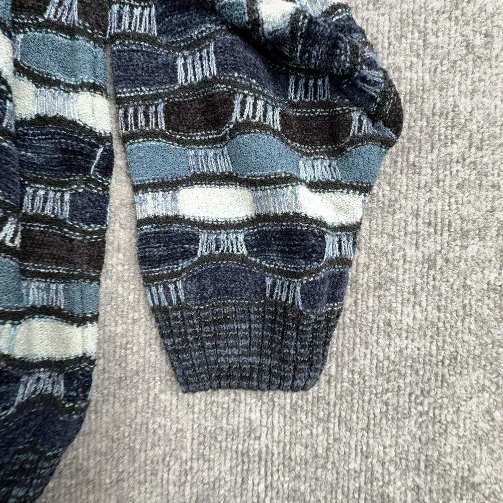 VTG Protege Collection Sweater Mens 2XL Blue Geometric Knit Crewneck USA